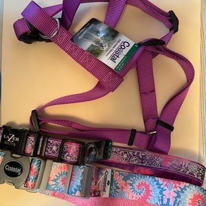 Three brand new large dog collars
